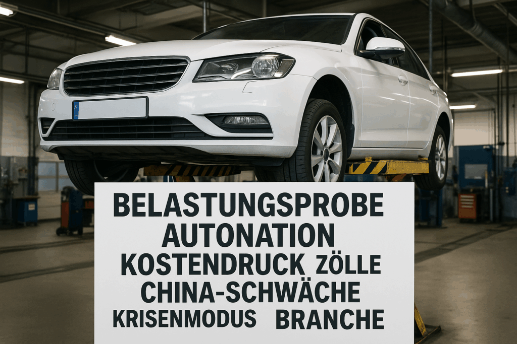 🚘 Belastungsprobe für die Autonation: Kostendruck, Zölle und China-Schwäche treiben Branche in den Krisenmodus
