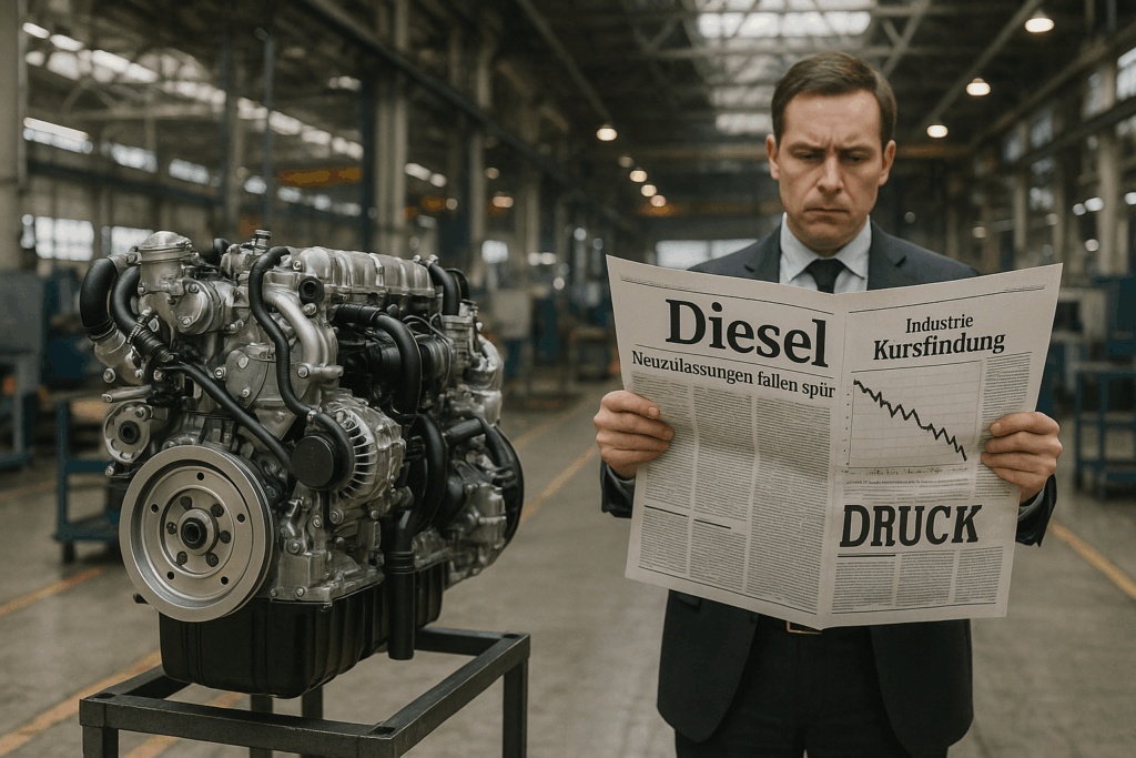 📉 Dieselmotor unter Druck: Neuzulassungen brechen spürbar ein – Industrie ringt um Kurs