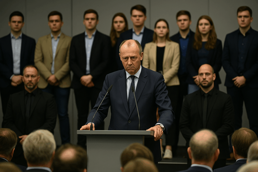 🛡️ Merz rügt Gewalt bei AfD-Jugendtreffen und mahnt Stärke der Mitte an