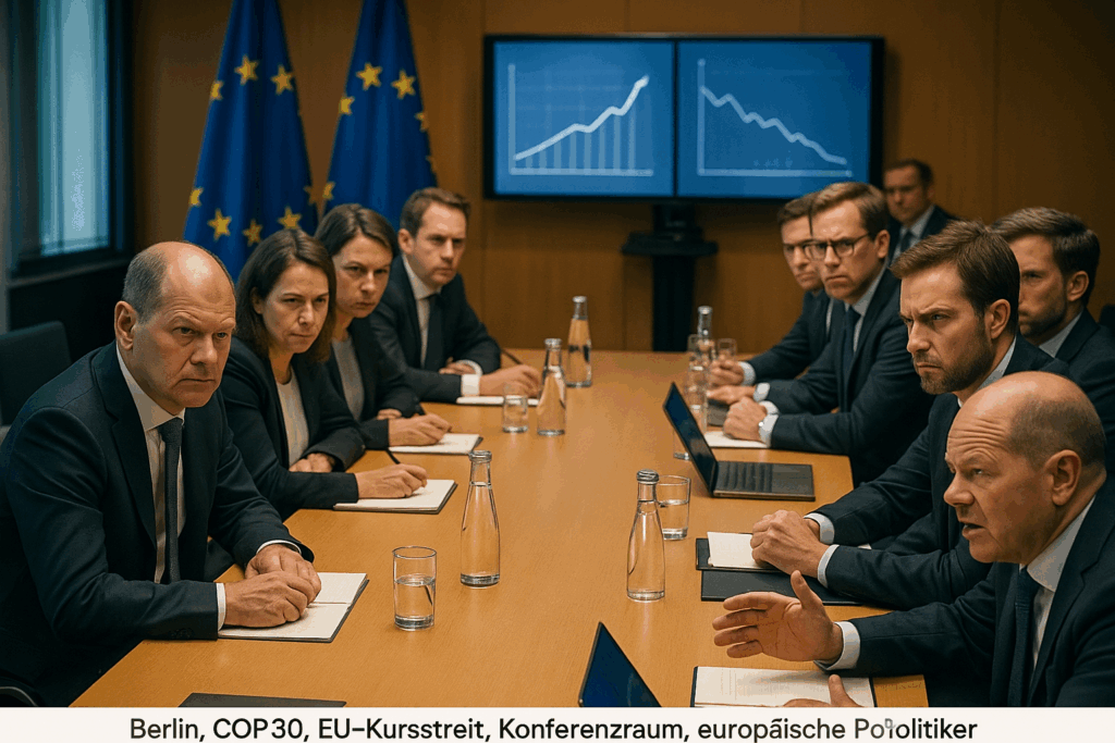 ⚖️ EU-Kursstreit vor COP30: Berlin drängt auf Tempo, doch Partner bremsen