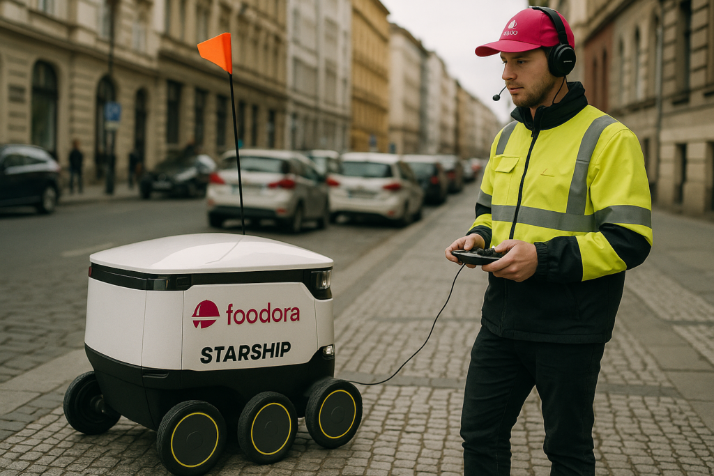 🤖 Prag lässt Essensroboter rollen: Pilot im Stadtteil Karlín startet mit Foodora und Starship