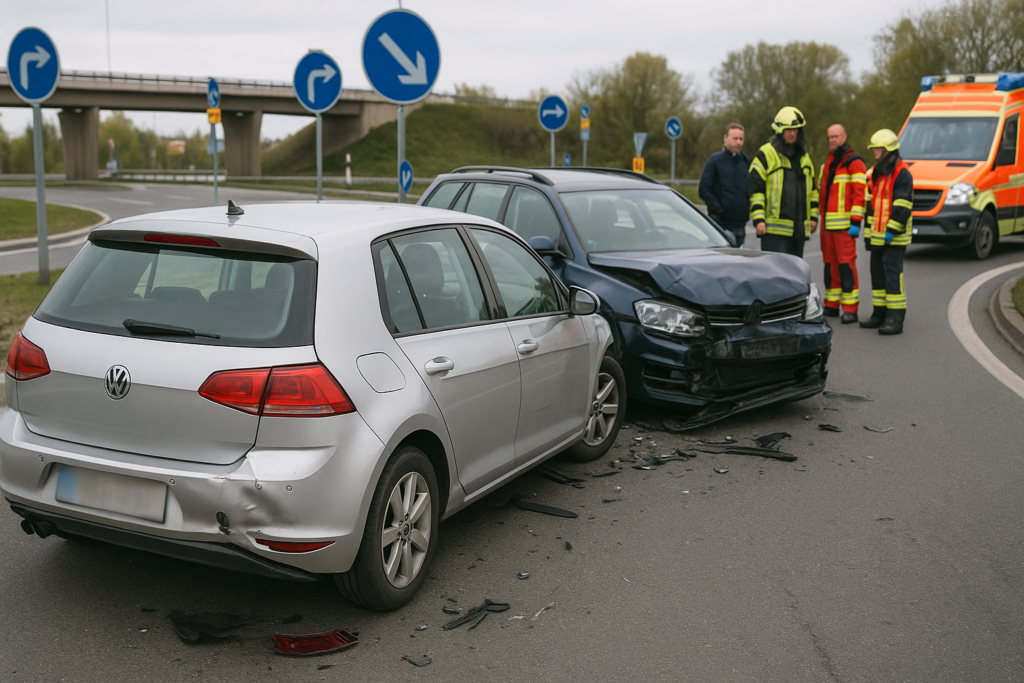 🚧 Wieder Ärger am Autobahnkreisel: Zwei Auffahrunfälle an der Hornbach-Kreuzung in Görlitz – drei Verletzte