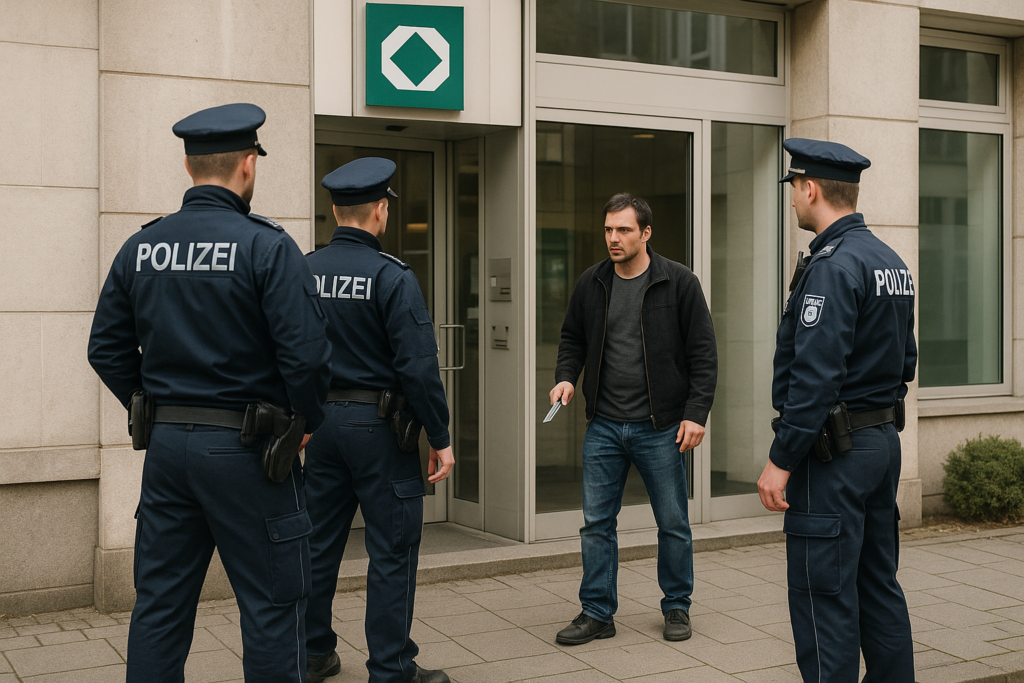 🏦 Messer-Alarm in Dresdner Bankfiliale: Polizei stellt 38-Jährigen in Löbtau