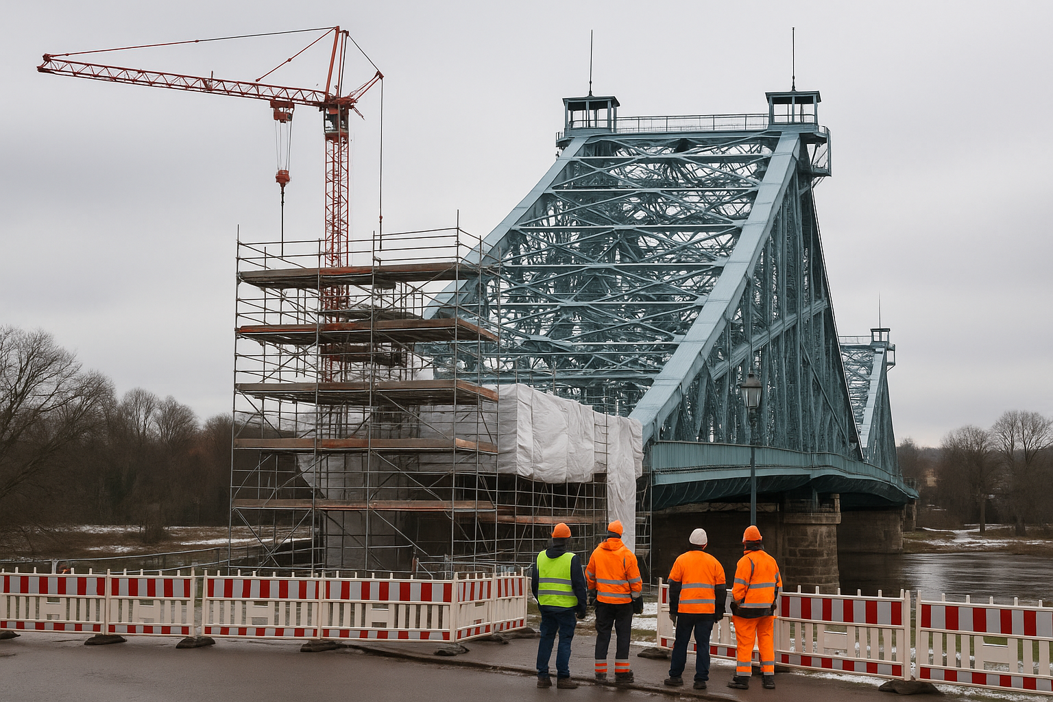 🛠️ Dresdner Brücke wird eingehüllt: Korrosionsschutz am Blauen Wunder startet im Januar