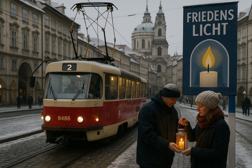 🕯️ Friedenslicht per Tram: Prag setzt zur Adventszeit auf gelebte Tradition