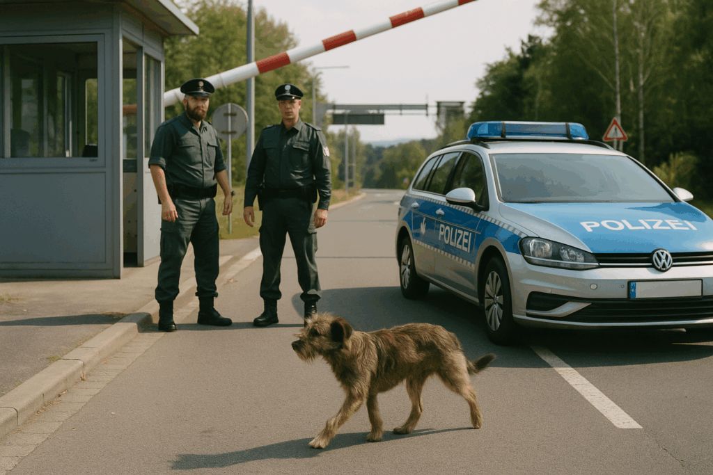 🐾 Zwischenfall an der B178n: Streunender Hund bremst Grenzposten in Zittau