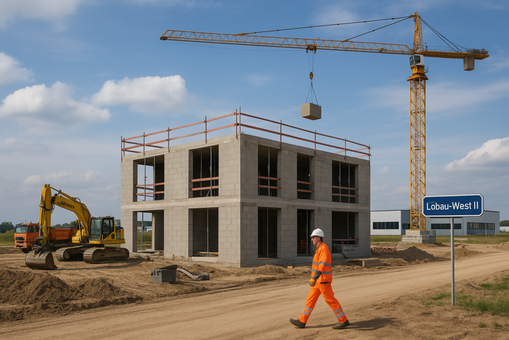 🏗️ Löbau‑West II nimmt Fahrt auf: Infrastruktur wächst, erstes Unternehmen – doch der Zeitplan wankt