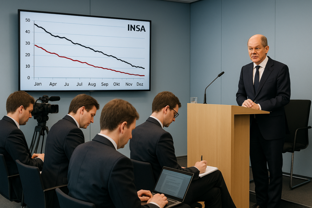 📉 Wenig Rückenwind zum Jahresende: INSA-Daten signalisieren schwindendes Vertrauen in Schwarz‑Rot