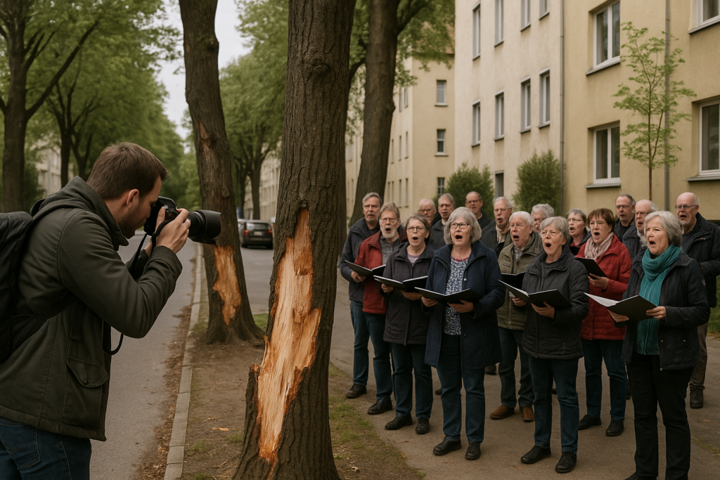 🎶 Bürger trotzen Baumfrevel: Löbau setzt mit Chorgesang ein Zeichen