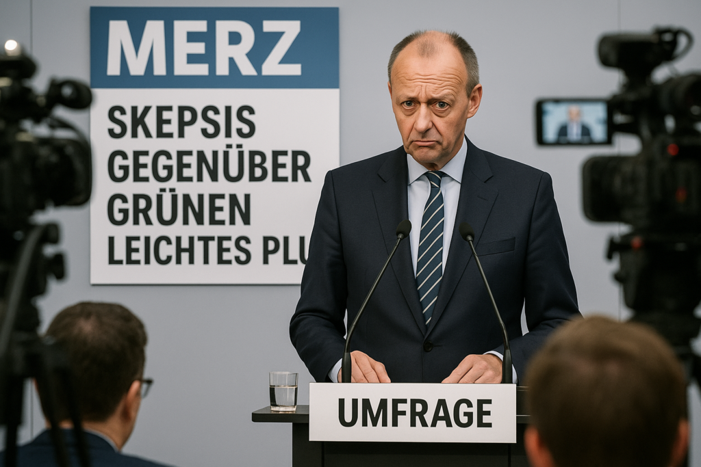 📉 Merz unter Druck: Umfrage zeigt wachsende Skepsis – nur Grüne mit leichtem Plus