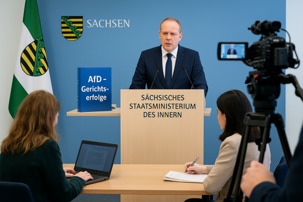 ⚖️ AfD erhöht juristischen Druck in Sachsen – Innenministerium verweist auf Gerichtserfolge