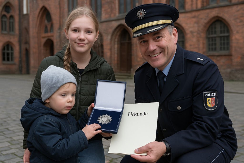🛡️ Mit 12 richtig gehandelt: Stralsunder Schülerin hilft Dreijährigem – Polizei ehrt Zivilcourage