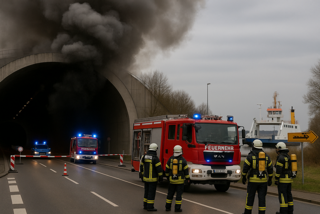 🚧 Brand im Swinetunnel bremst Zugang nach Usedom – Sperrung und Umleitung über Fähre