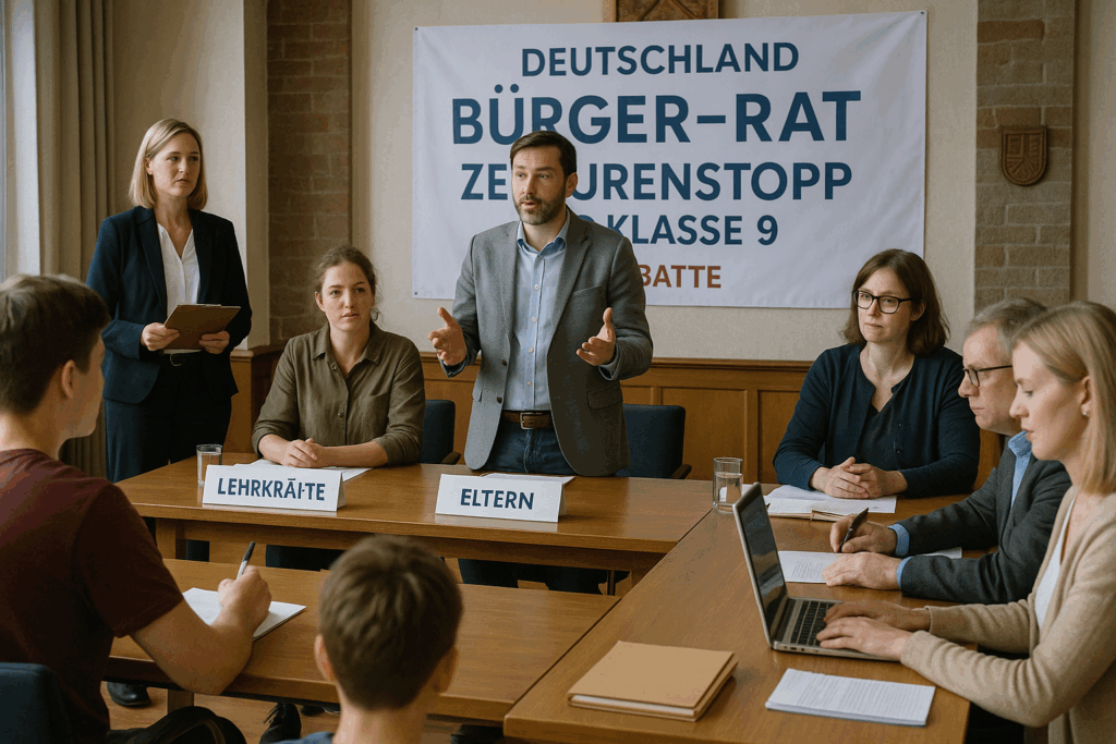 🏫 Zensurenstopp bis Klasse 9? Bürgerrat setzt Reizmarke – Streit um Leistung und Vergleichbarkeit