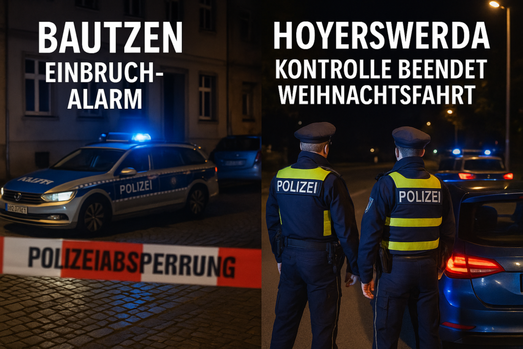 🚓 Alarm vereitelt Einbruch, Kontrolle beendet Weihnachtsfahrt: Polizei greift in Bautzen und Hoyerswerda durch