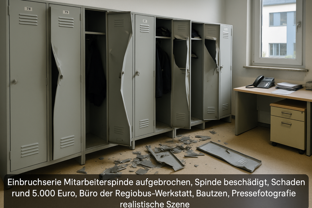 🚓 Einbruchserie bei Regiobus Bautzen: Mitarbeiterspinde aufgebrochen, Schaden rund 5.000 Euro