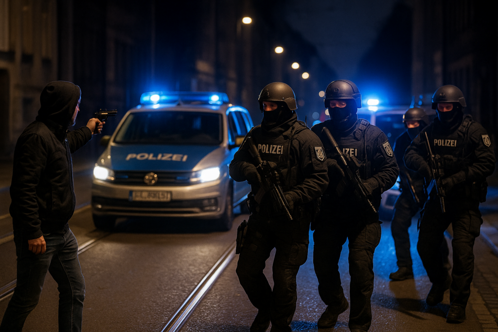 🚓 Spezialkräfte rücken an: Vermeintlicher Revolver löst nächtlichen Polizeieinsatz in Dresden aus