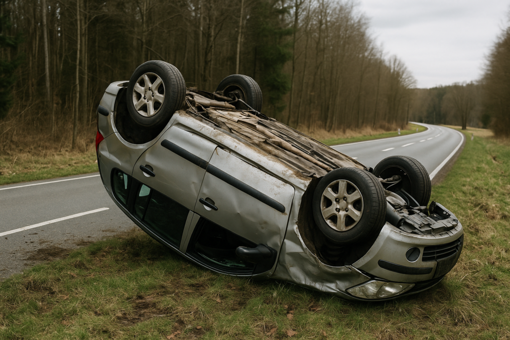 🚧 Überschlag nach Wildwechsel bei Herrnhut: Fahrer bleibt unverletzt
