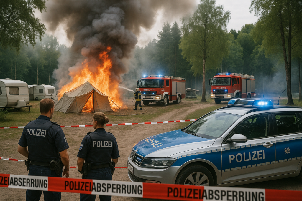 🚒 Brand auf Campingplatz am Silbersee und Einbruch in Lauta: Polizei ermittelt