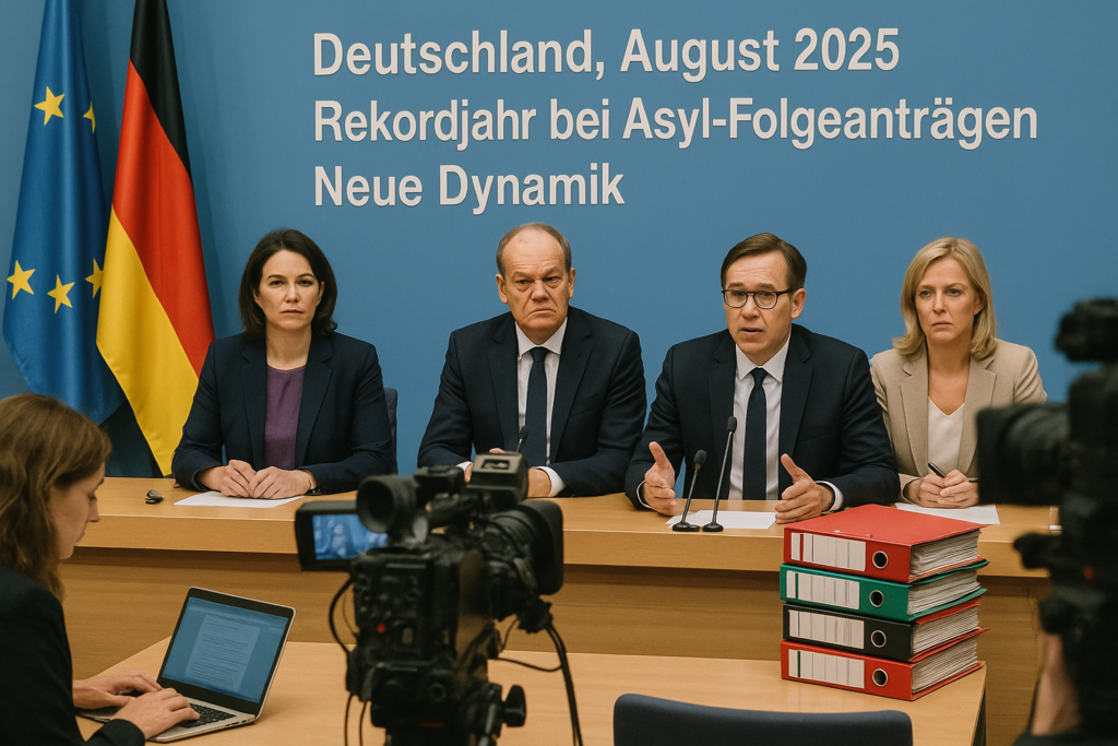 📈 Rekordjahr bei Asyl-Folgeanträgen: Höchstwert im August 2025 und neue Dynamik