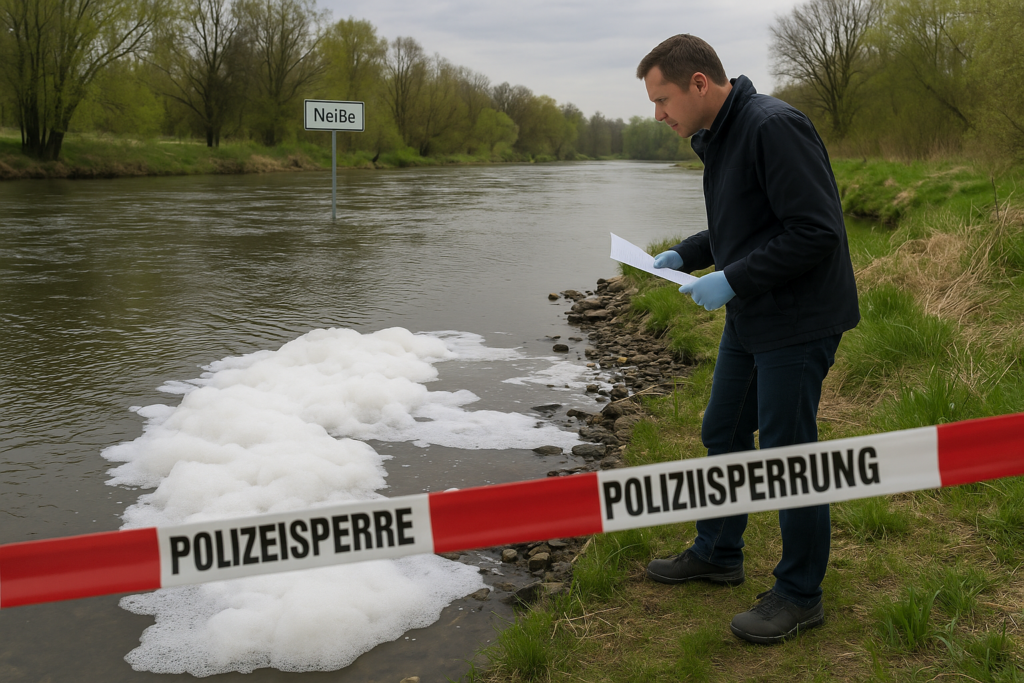 ⚠️ Weiße Fracht in der Neiße: Laborbefund liegt vor, Verursacher unbekannt