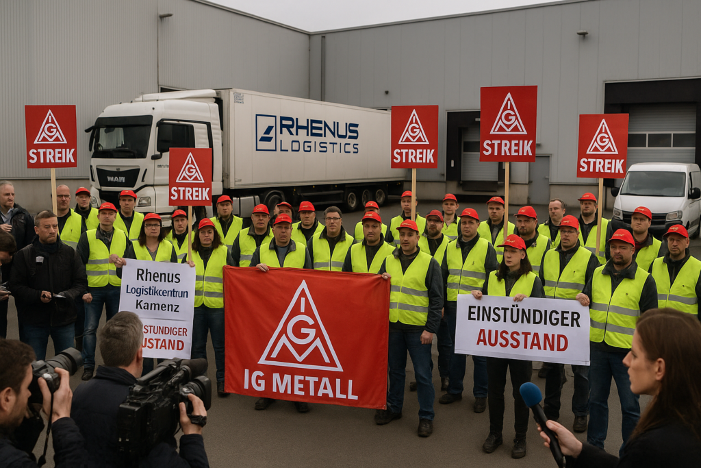 🚧 IG Metall setzt Rhenus in Kamenz mit einstündigem Ausstand unter Druck
