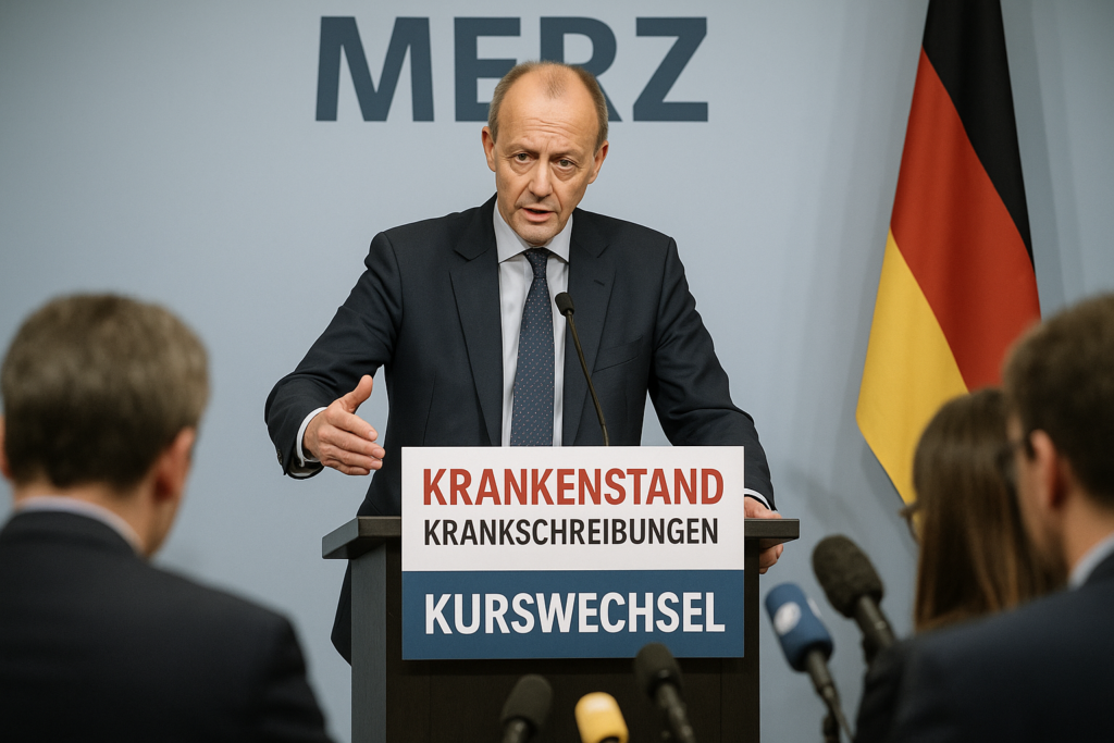 🏥 Merz stellt hohen Krankenstand infrage und fordert Kurswechsel bei Krankschreibungen