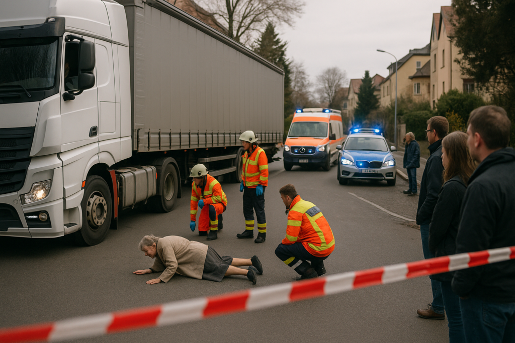 🛑 Radebeul: 84-Jährige stirbt bei Rechtsabbiege-Unfall mit Sattelzug