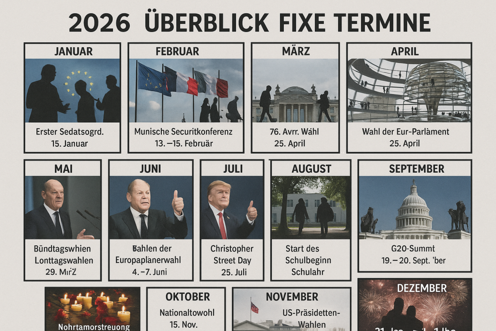 📅 2026 im Überblick: Die fixen Termine, die Politik und Gesellschaft prägen