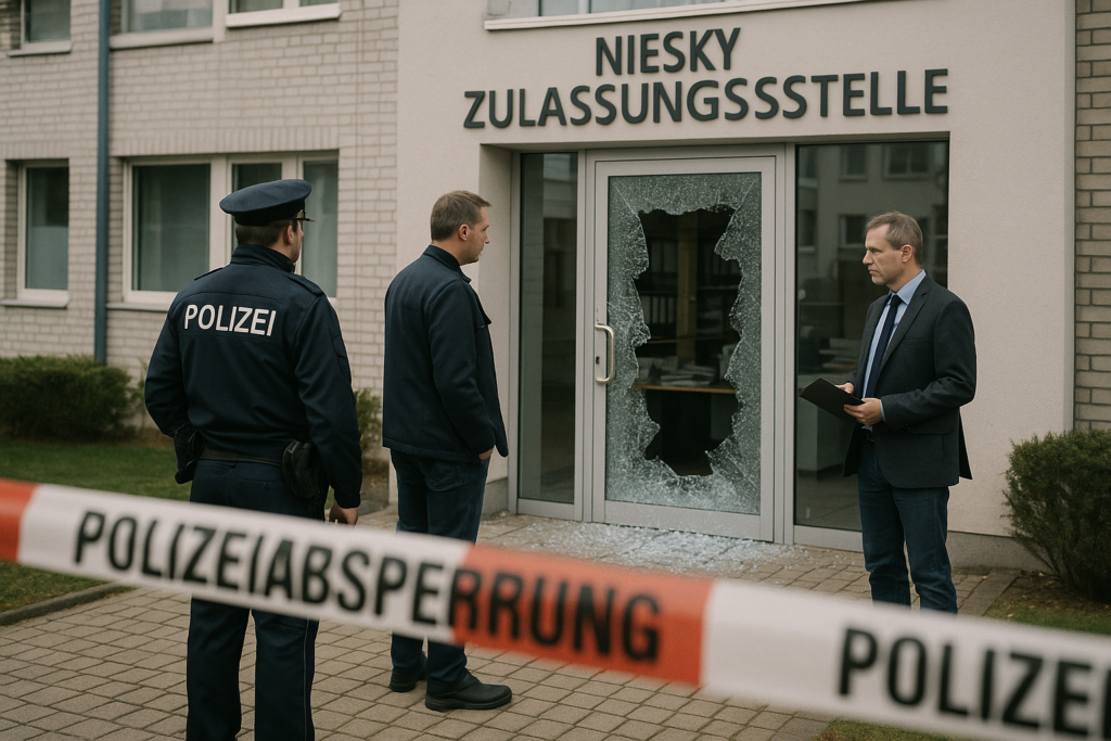 🔒 Einbruch in Nieskyer Zulassungsstelle wirft Fragen nach Sicherheitsstandards auf