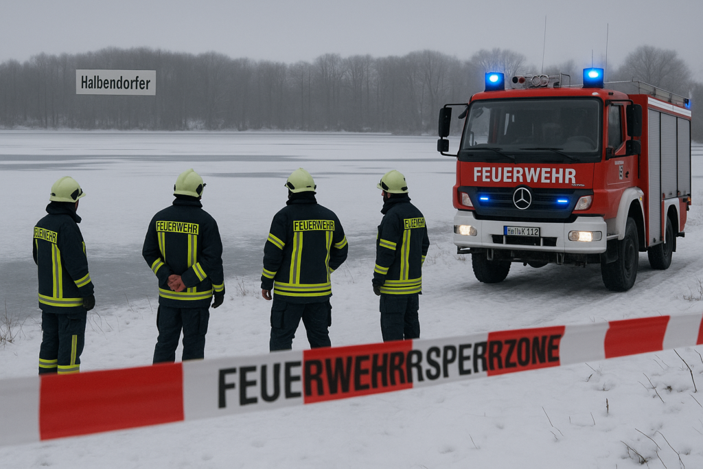 ⚠️ Winterspaß gestoppt: Feuerwehr untersagt geplante Eis-Feier am Halbendorfer See