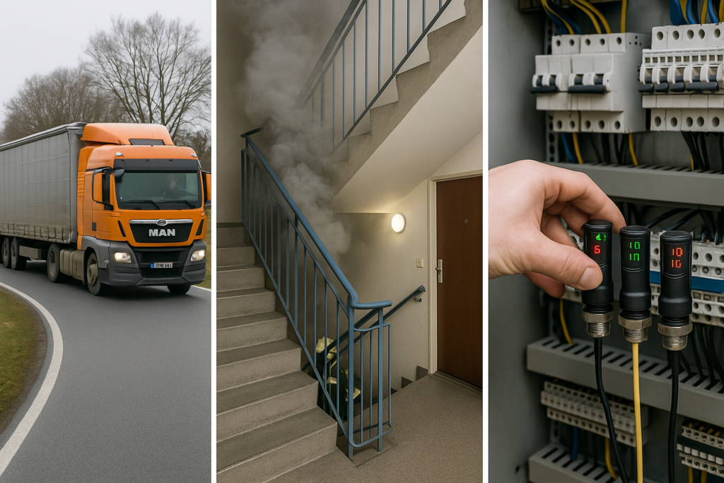 🚨 Riskante Lkw-Fahrt, Treppenhausbrand, Sensorendiebstahl: Drei Fälle aus Ostsachsen