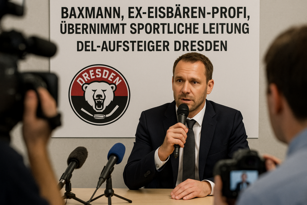 🏒 Ex-Eisbären-Profi Baxmann übernimmt sportliche Leitung beim DEL-Aufsteiger Dresden