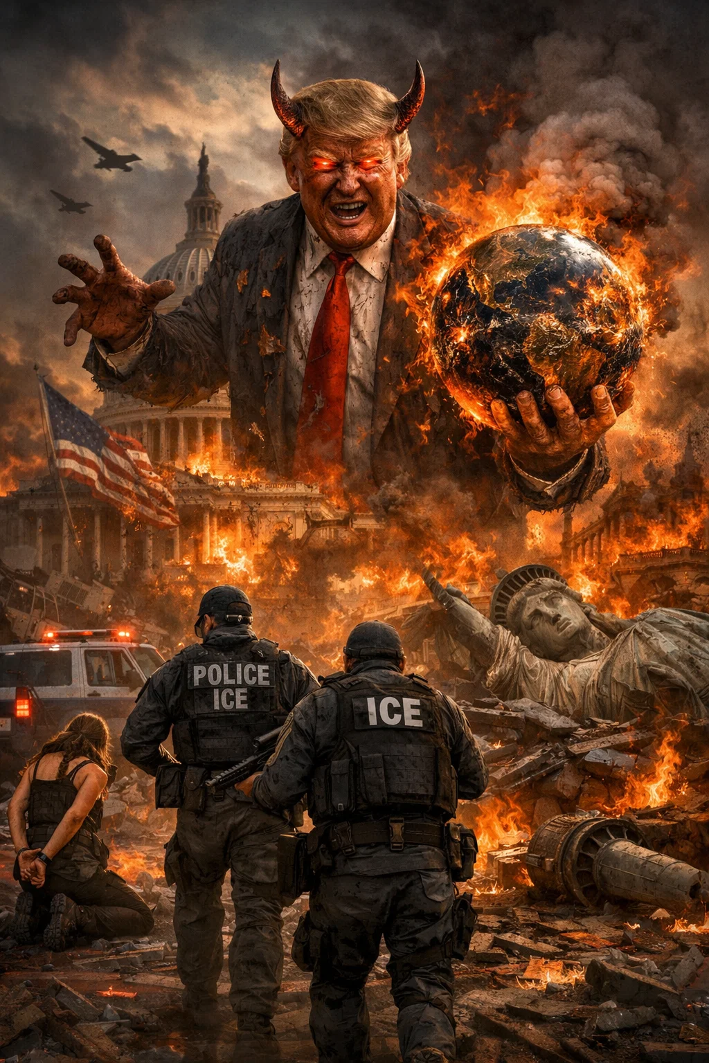 Donald Trump bei einer Wahlveranstaltung – Symbol für die politische Polarisierung und den Zustand des Rechtsstaates in den USA