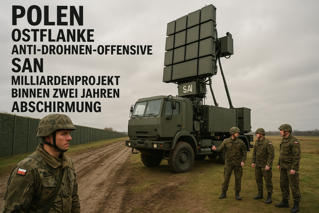 🛡️ Polens Anti-Drohnen-Offensive: Milliardenprojekt „SAN“ soll Ostflanke binnen zwei Jahren abschirmen