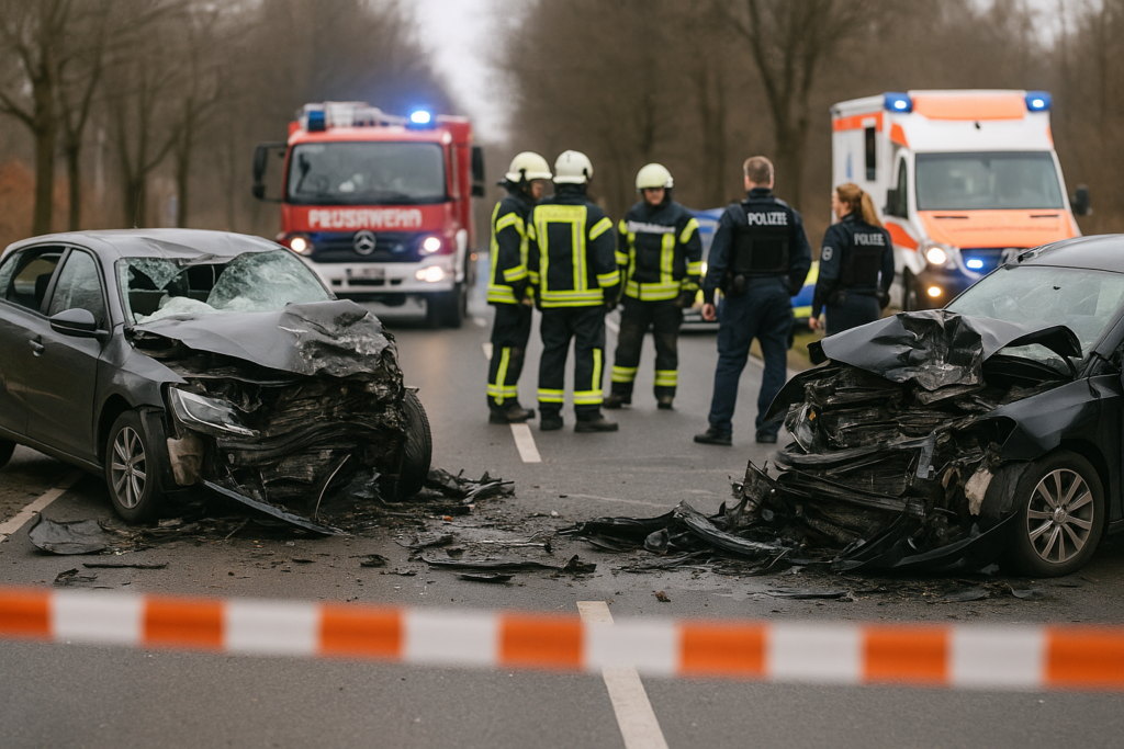 🚨 Schwerer Aufprall zwischen Schipkau und Kostebrau: Zwei Tote, drei Schwerverletzte