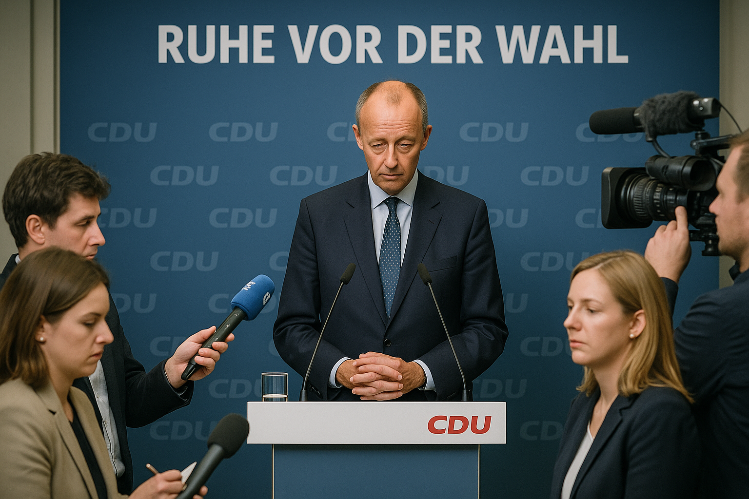 🤐 Ruhe vor der Wahl: Merz mahnt CDU zur strikten Zurückhaltung