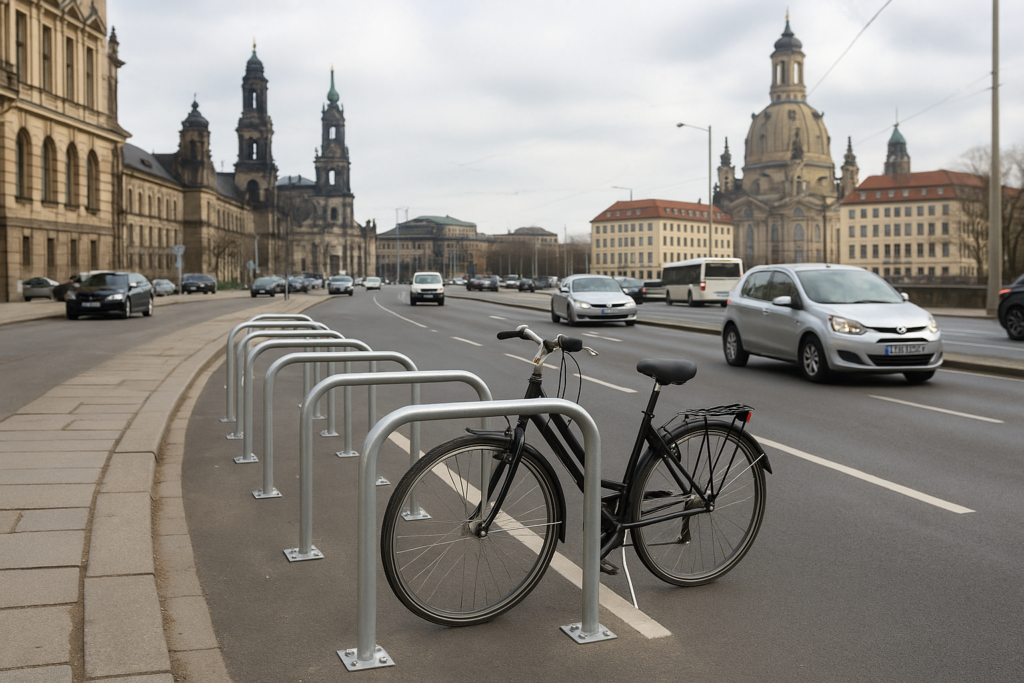 🚧 Fahrradständer auf der Fahrbahn: Dresdner Projekt entzündet Debatte