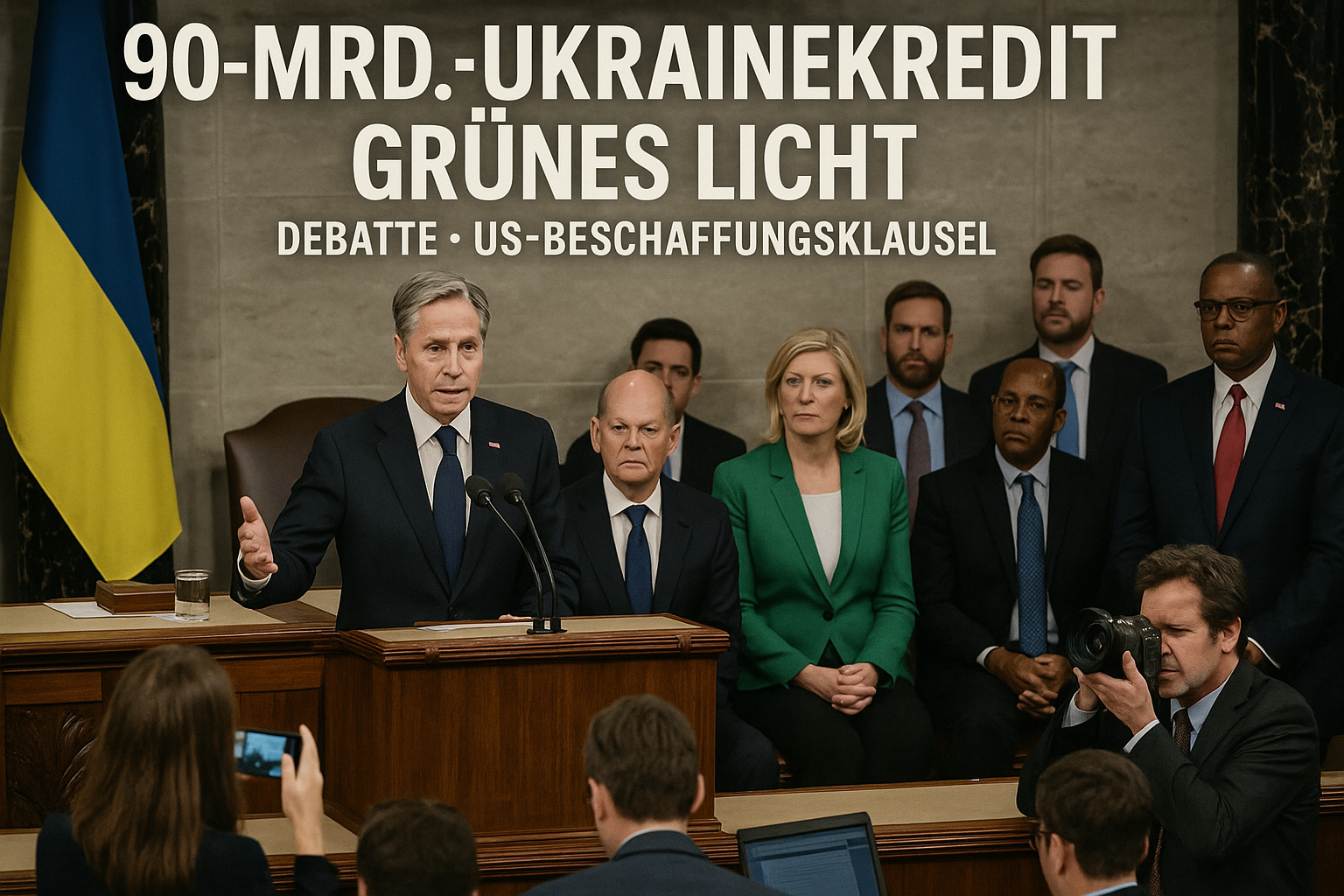 💶 Grünes Licht für 90-Mrd.-Ukrainekredit – Debatte um US-Beschaffungsklausel