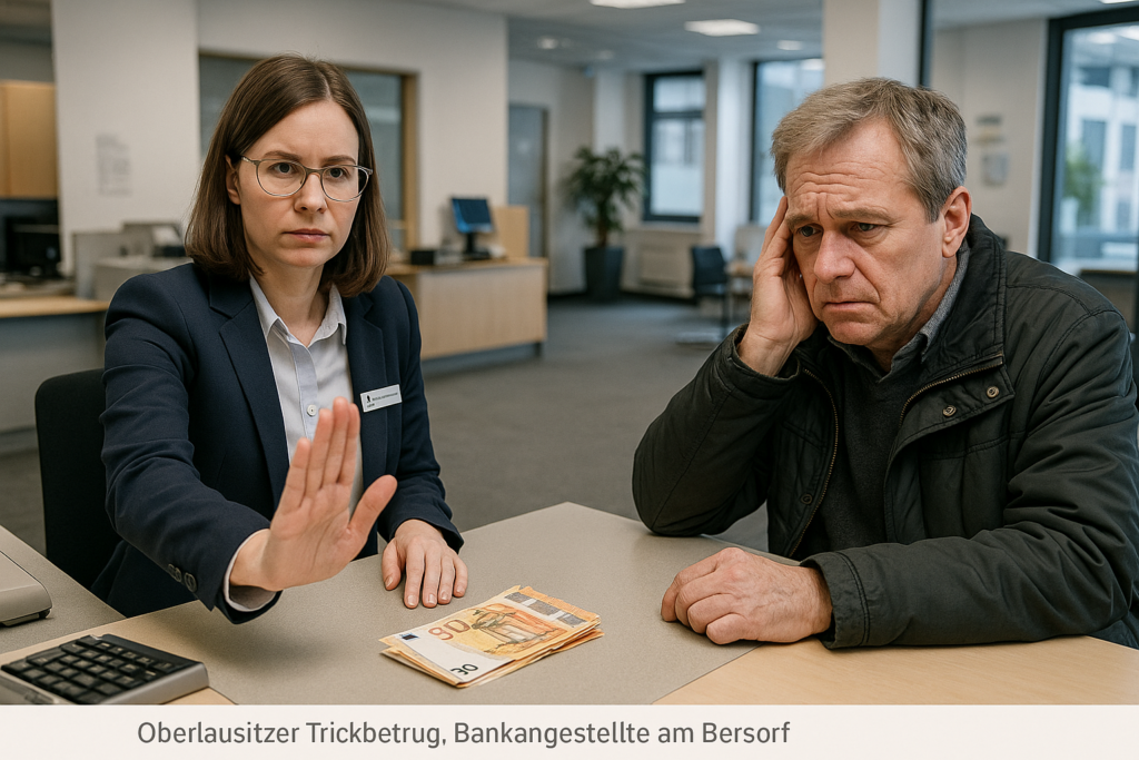 🚨 Oberlausitzer Trickbetrug: Bankangestellte stoppt 15.000‑Euro-Transfer – Anleger verliert 75.000 Euro