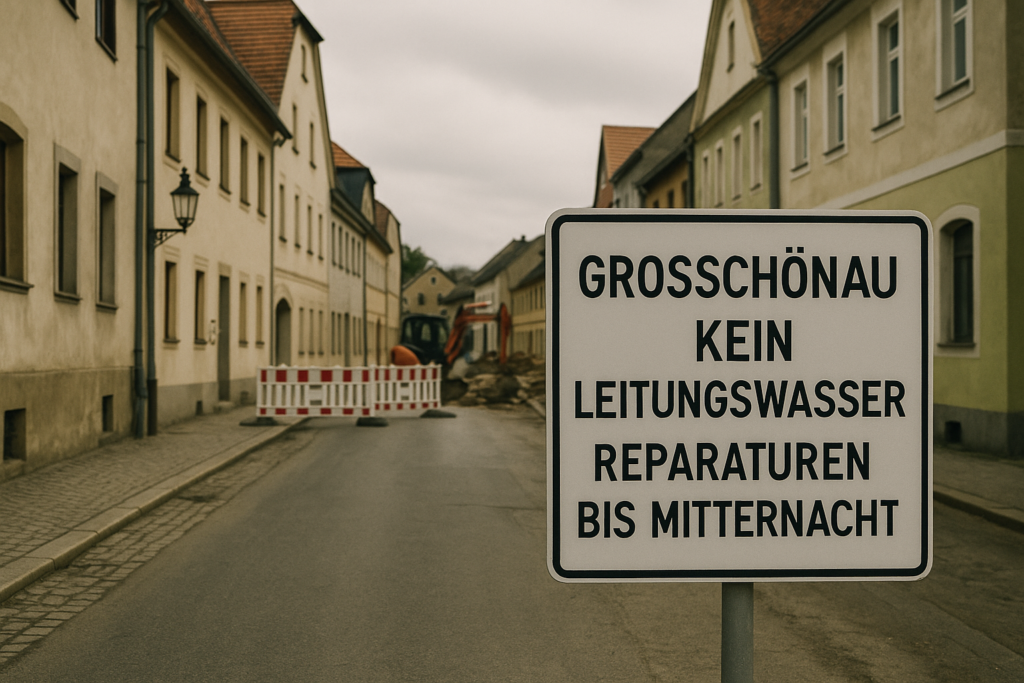 🚱 Großschönau ohne Leitungswasser: Reparaturen bis Mitternacht angekündigt