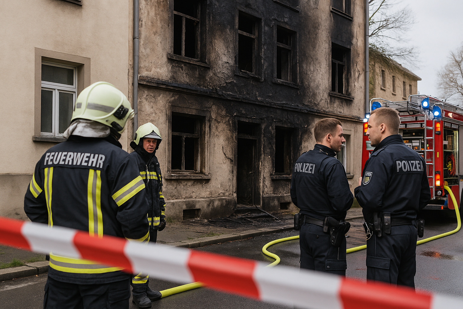 🔥 Tragischer Fund nach Wohnhausbrand in Werdau – Ermittlungen laufen