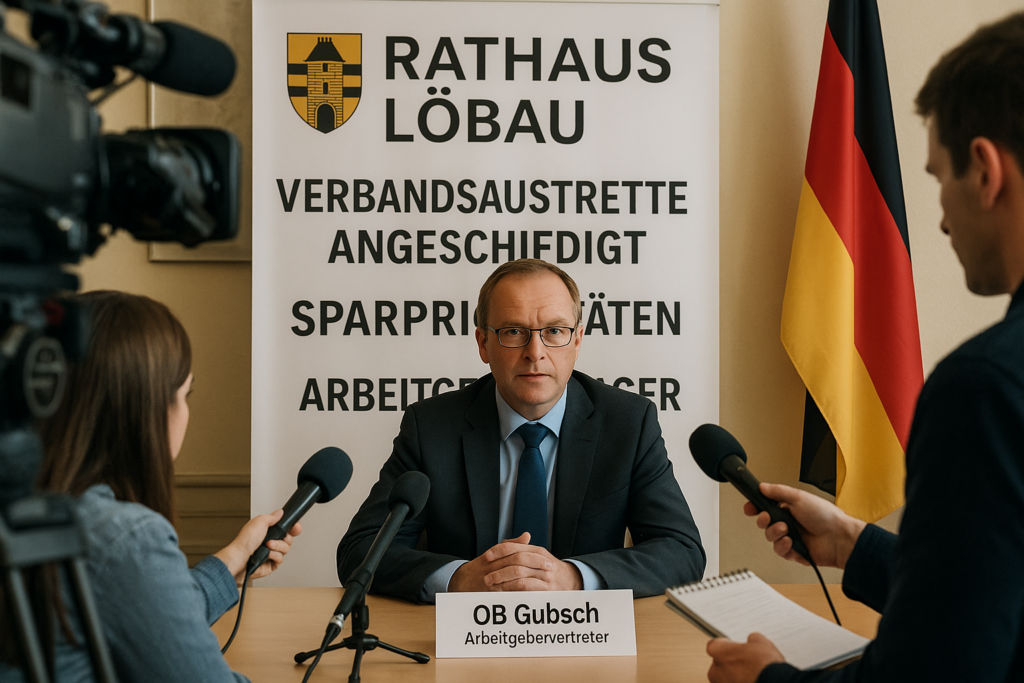 🏛️ Sparprioritäten in Löbau: OB Gubsch kündigt Verbandsaustritte an und setzt auf Arbeitgeberlager