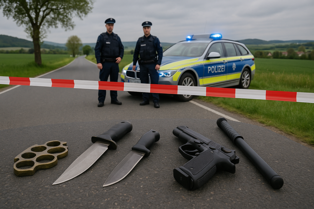 🚓 Schwerpunktkontrolle in der Oberlausitz: Polizei stellt verbotene Gegenstände sicher