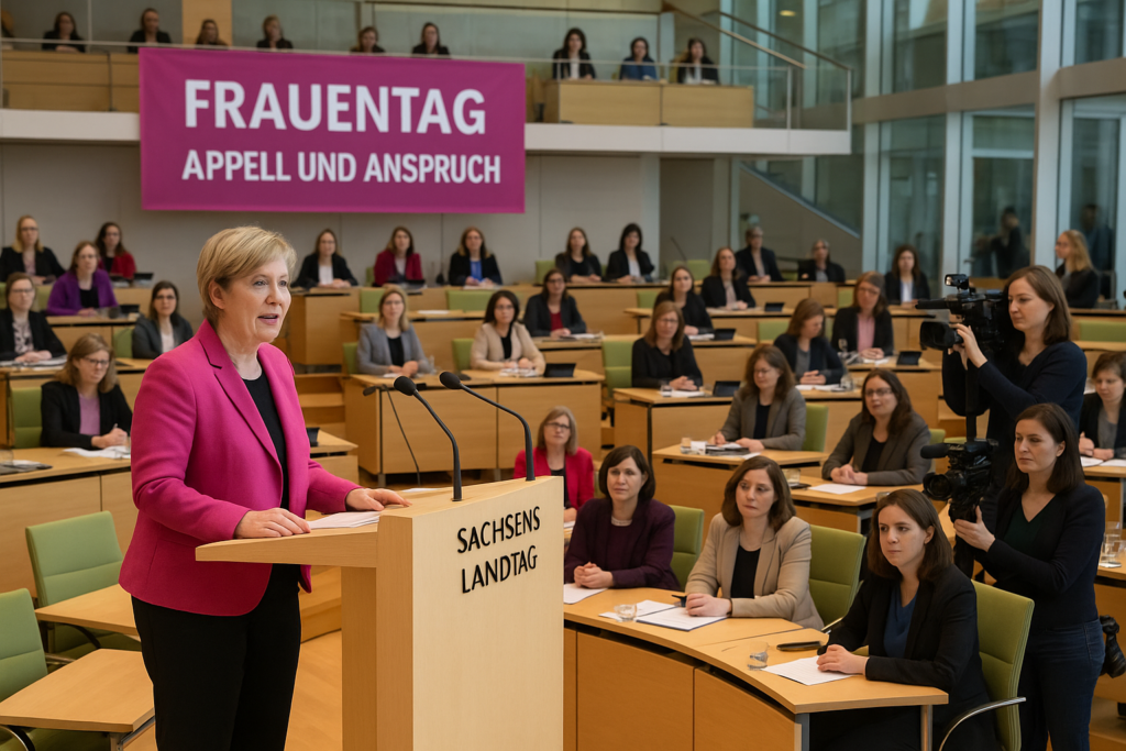 🎗️ Forderungen am Frauentag: Sachsens Landtag zwischen Appell und Anspruch