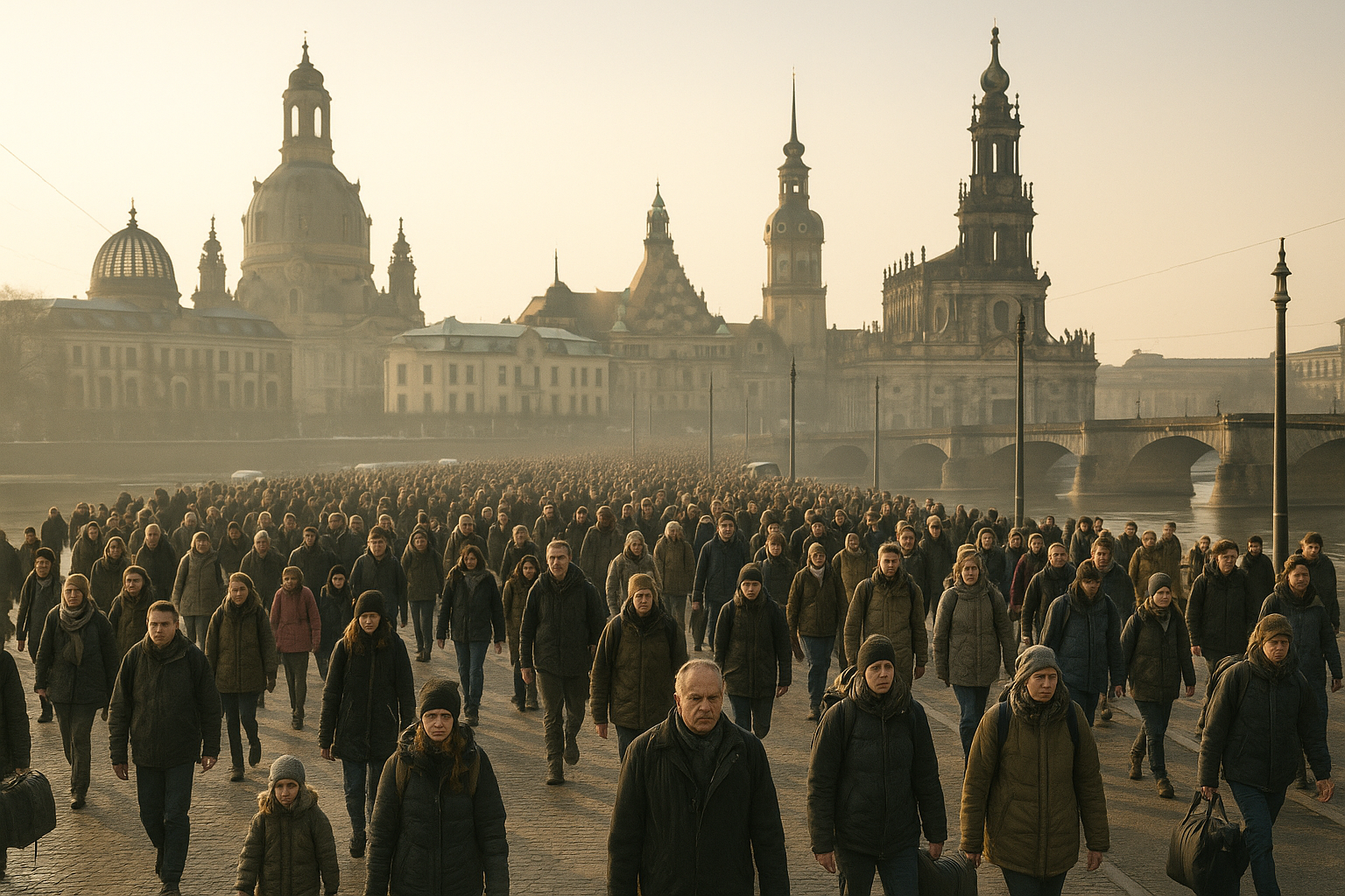 ⚠️ Geordnete Großräumung in Dresden: 18.000 Menschen verlassen am Morgen die Innenstadt