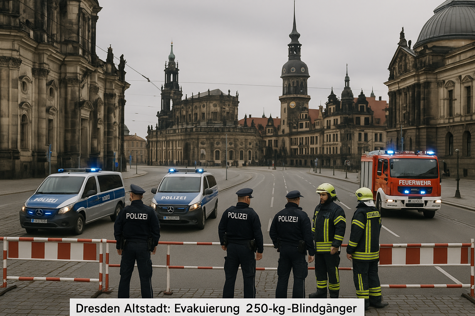 ⚠️ Dresdner Altstadt geräumt: 250-kg-Blindgänger zwingt 18.000 Menschen aus dem Zentrum