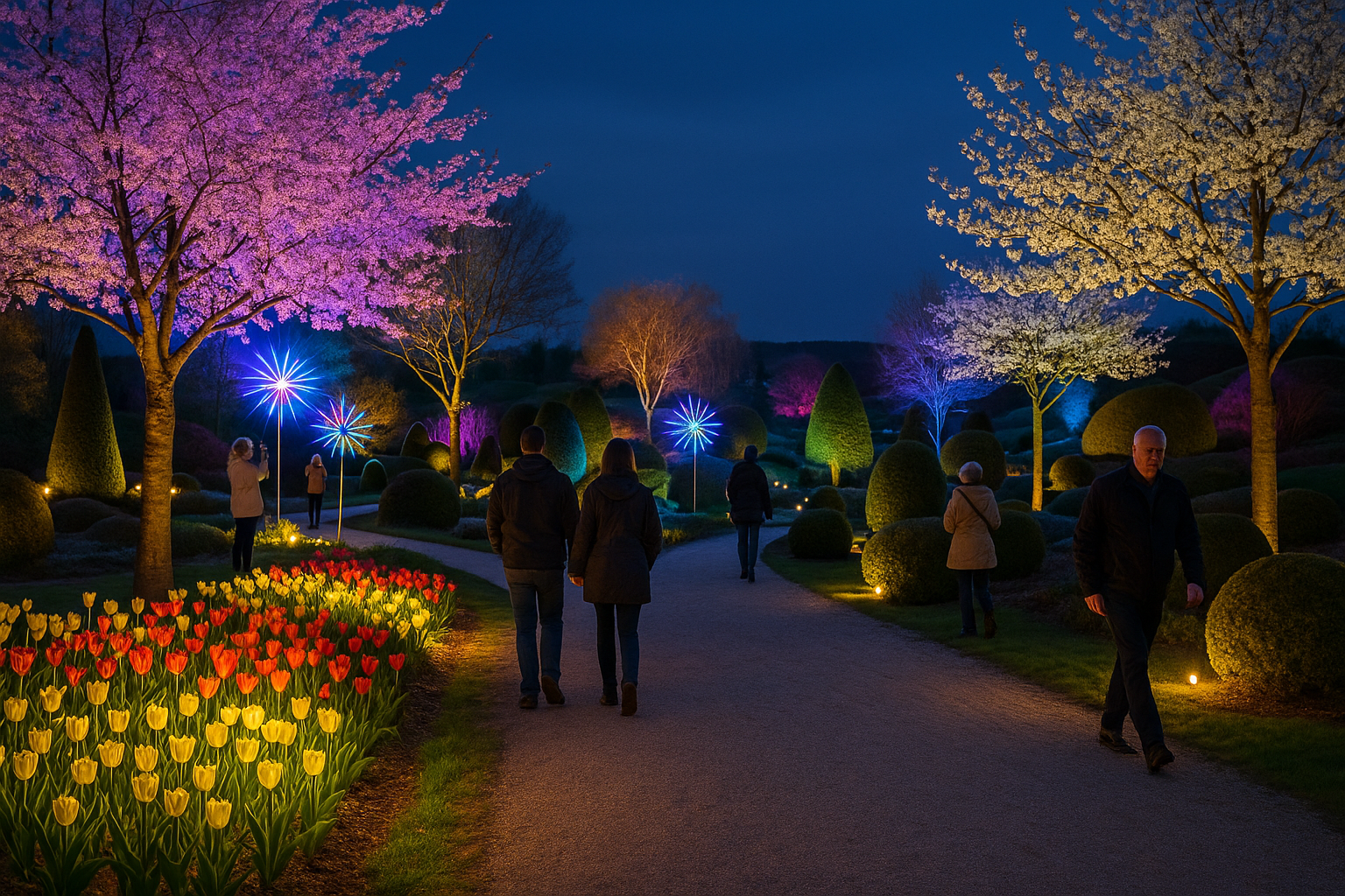🌸 Frühlingsstart im Findlingspark Nochten: Lichtkunst beleuchtet Lausitzer Gartenwelten