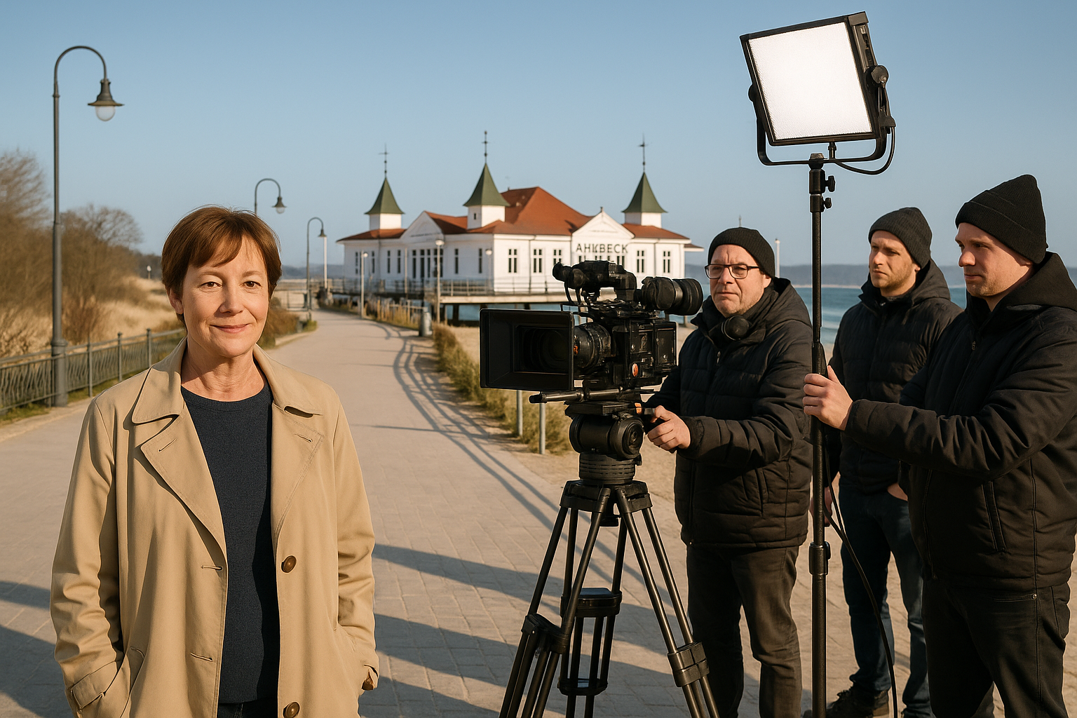 🎬 Ahlbeck als Bühne: Katrin Sass dreht neue Usedom-Krimis – Drehschluss am 18. März
