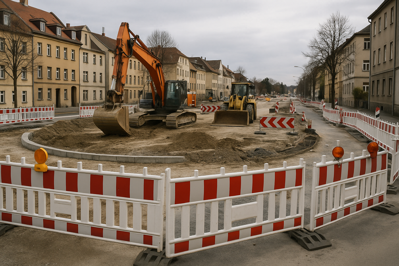 🚧 Großbaustelle Südstraße: Zittau beginnt Ende März mit Abschnitt 2 – neuer Kreisel vorgesehen